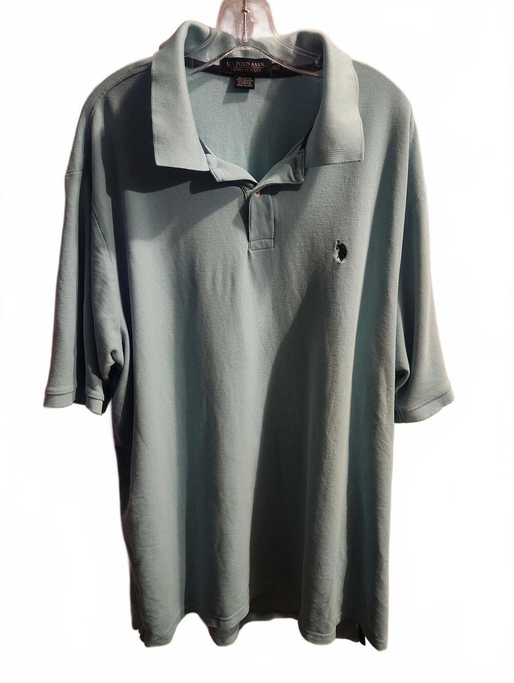 U.S Polo Assn Light blue Short Sleeve Polo. Mens Size 4XLT. Excellent condition